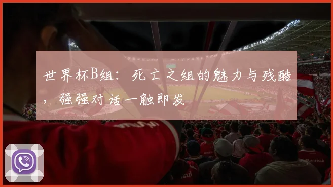 世界杯B组:死亡之组的魅力与残酷,强强对话一触即发